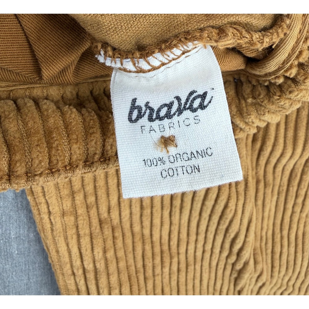 Brava Fabrics Mens Organic Cotton Corduroy Pants BrownSize 36 Wide Wale Trousers - Picture 4 of 7